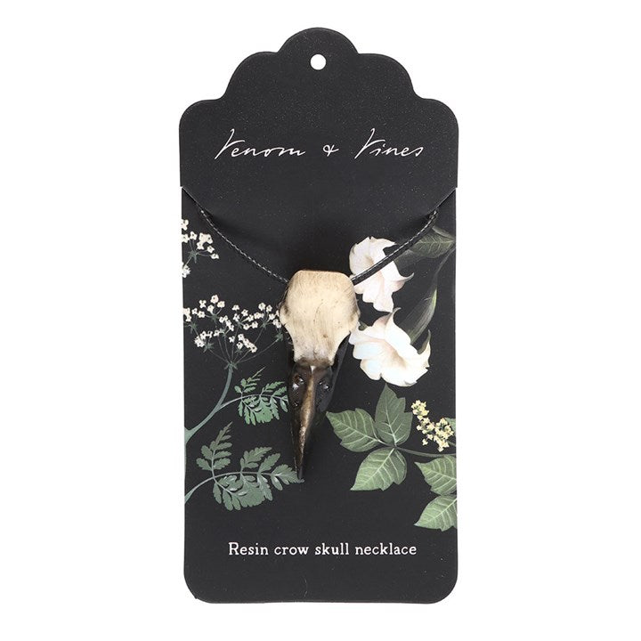 Resin Crow Skull Necklace